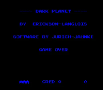 Dark Planet screen shot title